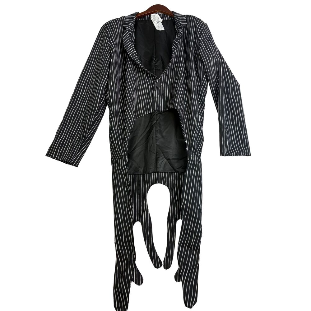 Disney Nightmare Before Christmas Jack Skellington Costume Adult L XL Pinstripe